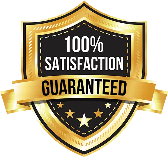 100% satisfaction guaranteed badge